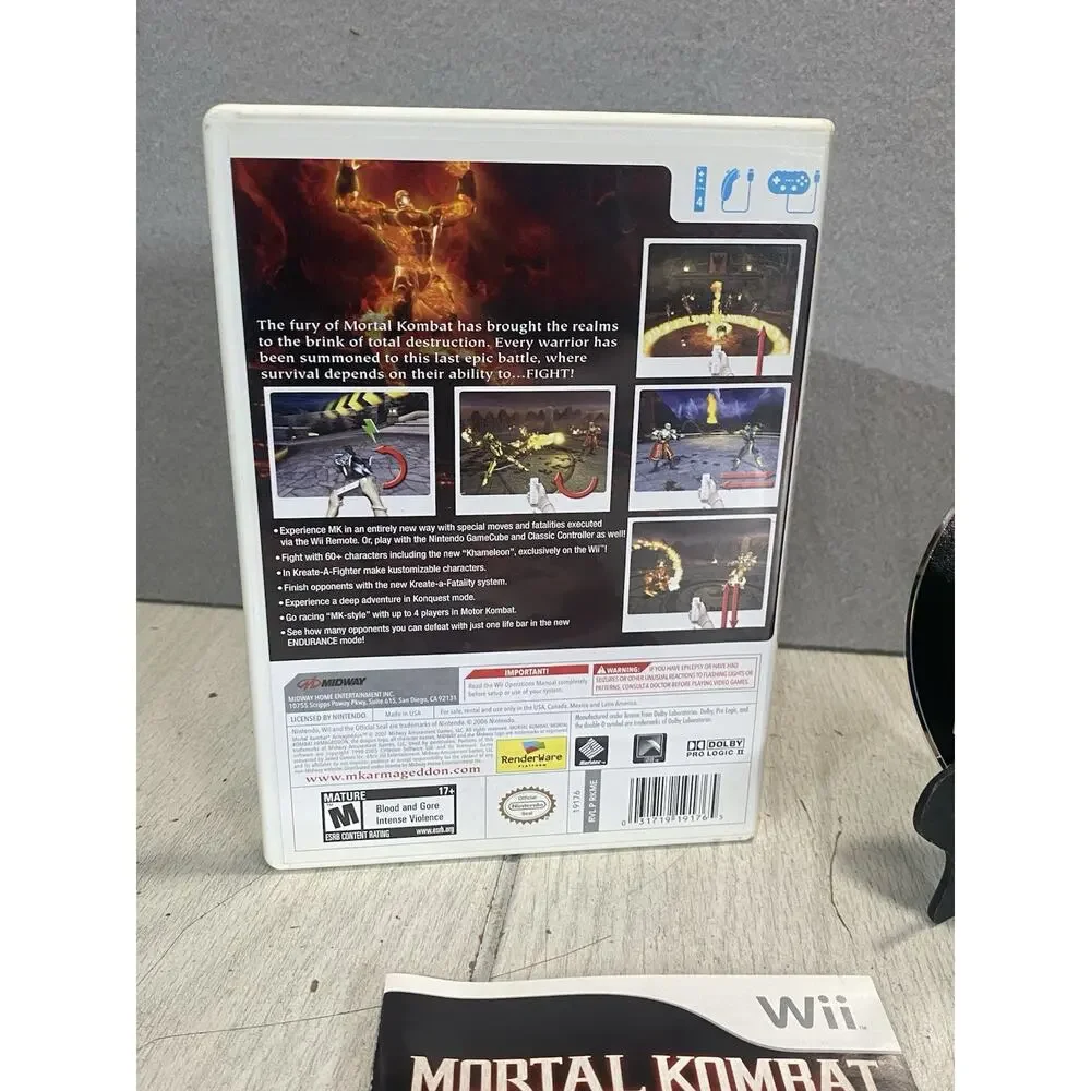 Mortal Kombat: Armageddon Nintendo Wii Complete w/ Manual CIB Tested